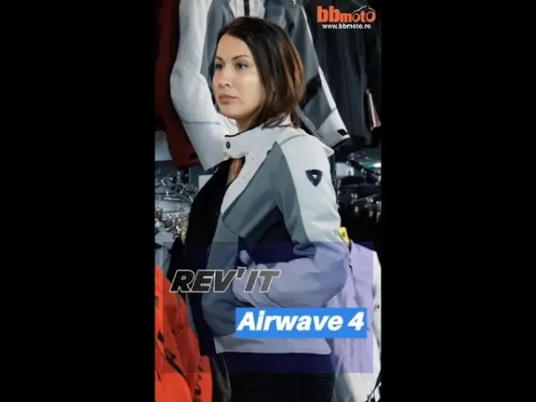 Video Geacă Moto Damă de Vară din textil REVIT AIRWAVE 4 LADIES · Argintiu / Gri 